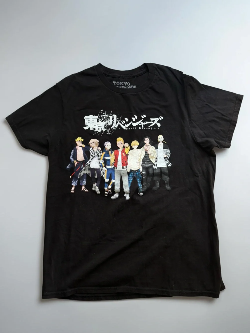 Tokyo Revengers Black Graphic Tee for Kids